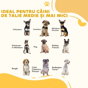 Poartă Pliabilă pentru Câini cu 3 Panouri din MDF și Oțel Alb - Img 4