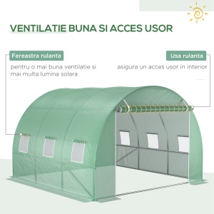 Prelata Sera 3×3×2 m – Cu 6 Ferestre, Usa Rulanta si Margini - Img 4