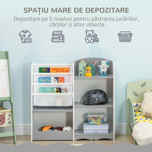 Raft pentru jucarii pentru copii Mobilier dormitor din lemn mobilier pentru sufragerie si cresa gri pentru scoala mobilier camera copilului birou pentru copii mici - Img 4