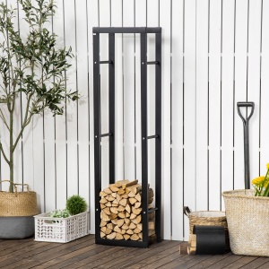 raft stocare lemne, vertical, de interior, 40x25x150cm - Img 4