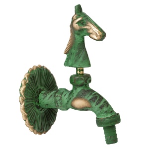 Robinet decorativ dublu serviciu si motiv Cal, 1/2"