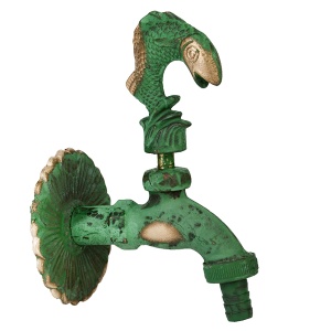 Robinet decorativ dublu serviciu si motiv Peste, 1/2"