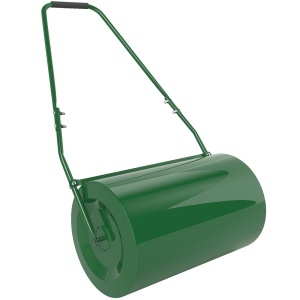 Rola de Gazon 63L, cu Lamă Răzuitor, din Metal, 123x58x40 cm, Verde Închis - Img 1