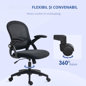Scaun Birou Ergonomic – Spatar Plasa & sezut Tapitat - Img 5