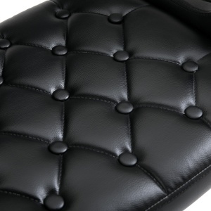 Scaun de Bar cu Spătar și Brațe, Scaun Modern de Bucătărie Rotativ cu Înălțime Reglabilă, 61x50x94-114 cm, Negru - Img 8