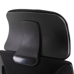Scaun de Birou Ergonomic cu Brațe și Tetieră Reglabilă, Scaun Pivotant cu Suport Lombar, 64x55x116-126 cm, Negru - Img 9