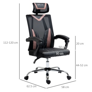 Scaun de Birou Ergonomic inclinabil cu Suport Lombar si Cervical - Img 3