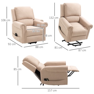 Scaun Electric cu Ridicare & Inclinare pentru Varstnici – Telecomanda Inclusa - Img 3