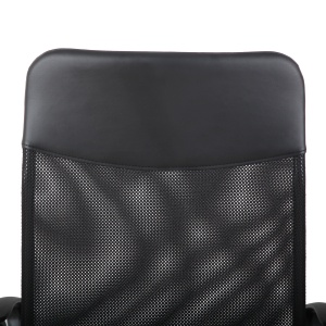 scaun ergonomic de birou, insertie plasa, negru - Img 8
