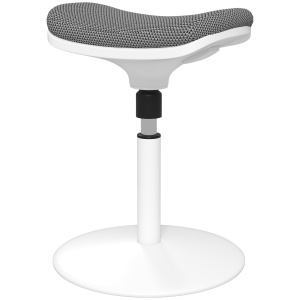 Scaun Oscilant fără Spate, Scaun de Birou Reglabil, Ergonomic, cu Mișcare de Balansare, 41.5x41.5x51.5-71.5 cm, Gri
