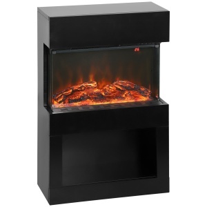 Șemineu electric cu efect de flacără colorată, 1000W/2000W și telecomandă