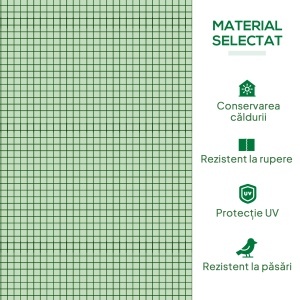 Sera de Gradina tip Tunel din Otel si Plastic PP cu Usi care se Ruleaza 295x100x80 cm, Verde - Img 5