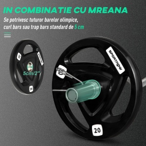Set 2 Discuri 20kg – Otel Cauciucat, Cu Manere Ergonomice - Img 5