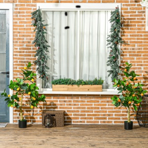 Set 2 Plante Artificiale de Lămâi și Portocale, Plante Decorative Artificiale cu Ghiveci, Ø15x12,5 cm, Verde - Img 6