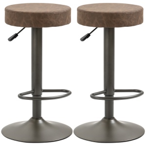Set 2 Scaune Bar Pivotante – Reglabile cu Suport