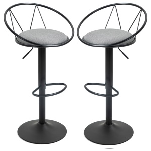 Set 2 Scaune de Bar – Pivotante, Maro, Reglabile 78–100 cm - Img 1