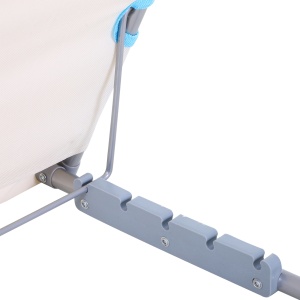 Set 2 Șezlonguri de Plajă Pliabile cu Tetieră, Spătar Reglabil și Husă pentru Transport, 134x48x33-43 cm, Bej - Img 9