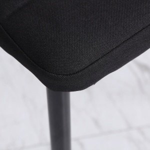 Set 4 scaune captusite pentru camera de zi, moderne, din metal si material textil Negru - Img 7