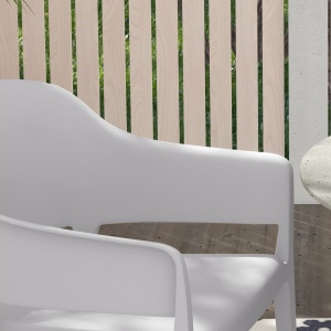 Set 4 Scaune Gradina PP Exterior – Spatar inalt & Cotiera, Stivuibile - Img 8