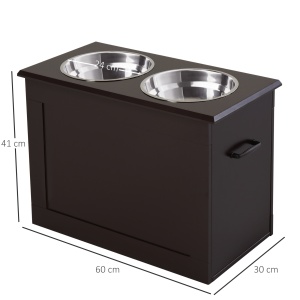 set boluri pentru caini, 60x30x41 cm, maro - Img 3