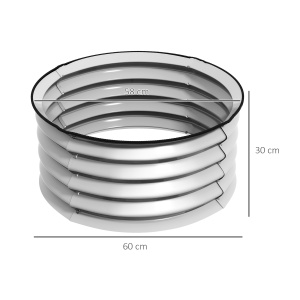 Set de 2 Paturi inaltate pentru Gradina, Jardiniera inaltata pentru Exterior cu Margine de Protectie - Img 3