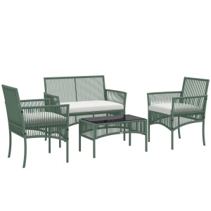 Set de Mobilier pentru Curte, Verde inchis - Img 1