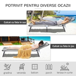 Sezlong de Gradina Piabil, Pat pentru Plaja - Img 5