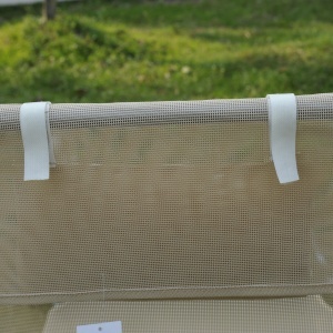 sezlong pliabil si reglabil, 182x56x28cm, crem - Img 8