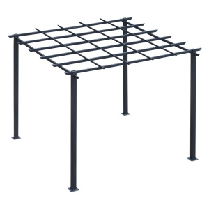 Spalier Gradina Metal Negru 297×295×230 cm – Pentru Plante Catatoare - Img 1