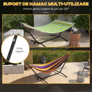 Suport pentru hamac 9,5ft, Hamac portabil cu roti, Supor - Img 5