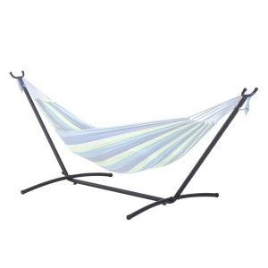 Suport Schelet pentru Hamac Reglabil Max. 150 Kg, Negru, 280x120x110cm - Img 1