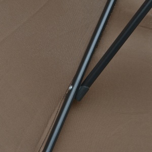Umbrelă Exterioară cu Manivelă, din Oțel și Poliester Rezistent la UV, Ø295x245 cm, Cafea - Img 9