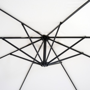 Umbrela pentru Gradina Brat cu Manivela, Φ3x2.5m, Alba - Img 8