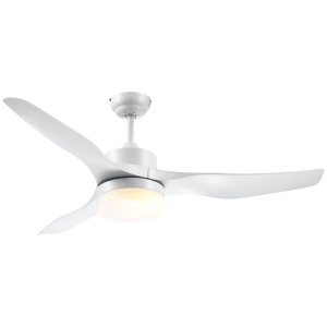 Ventilator de Tavan cu Lumini LED Reglabil in 3 Moduri , Φ132x40cm, Alb