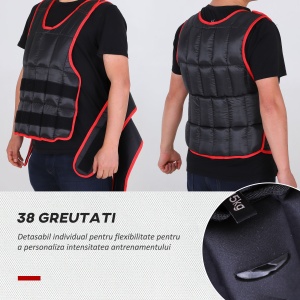 Vesta Ponderata – 20 kg cu 38 Greutati & inchidere Velcro - Img 4