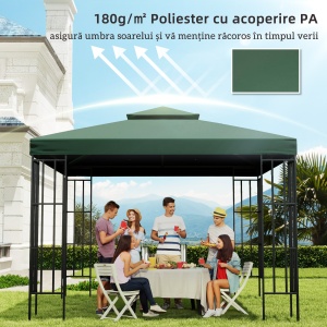 Acoperiș de Schimb pentru Gazebo pentru Grădină Dublu strat 3x3m - Img 6