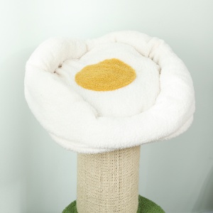 Ansamblu pentru Pisici, din Sisal și Pat în Formă de Floare Verde, 92cm - Img 8