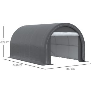 Auto‑Garaj 3×5 m – Sopron Depozitare Portabil cu Usa Mare si Copertina pe Fermoar - Img 3