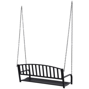Balansoar Suspendat de Gradina din Metal Negru - Img 6