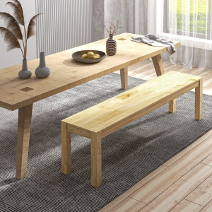 Banca din Lemn 150 cm – 3 Persoane, pentru Sufragerie/Bucatarie - Img 2