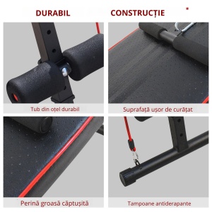 banca fitness multifunctionala, reglabila 56.5x136 cm - Img 5