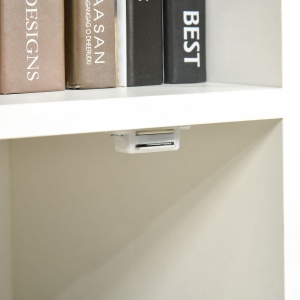 Biblioteca Alba – 40×30×129,5 cm cu Rafturi & Dulapior - Img 9