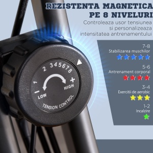 Bicicleta Pliabila 2 în 1 Rezistenta 8 Nivele Elastice pentru Brate - Img 6