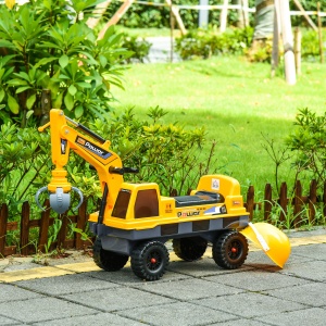 Buldozer Jucarie 2-in-1 – Excavator Galben cu Compartiment - Img 2