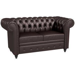 Canapea 2 Locuri – Chesterfield Piele Ecologica - Img 1