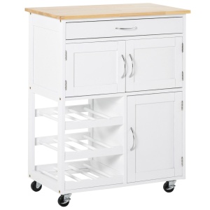 carucior bucatarie, suport pentru sticle, 67x37x87cm - Img 1