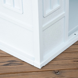 Casa din plastic pentru caini de talie mare, cu protectie pentru orice vreme, albastru, 65 x 75.7 x 63 cm; - Img 9
