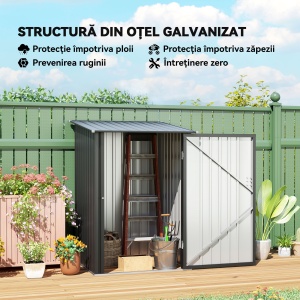 Casuta Gradina 100×103×160 cm – Lamiera Otel cu incuietoare - Img 4