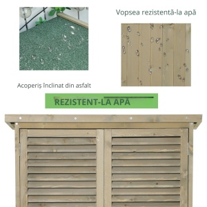 Casuta Lemn Brad – 4 Compartimente, Depozit Gradina - Img 6