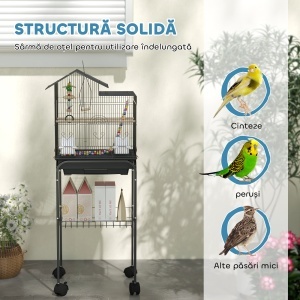 Colivie pentru Pasari cu Piedestal 120 cm - Img 6